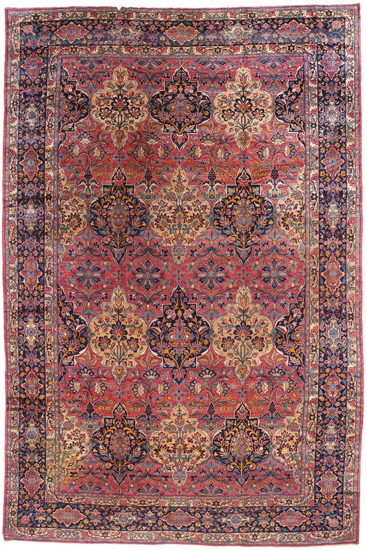 12 x 17 - Red Antique Persian Lilihan Rug - 77565
