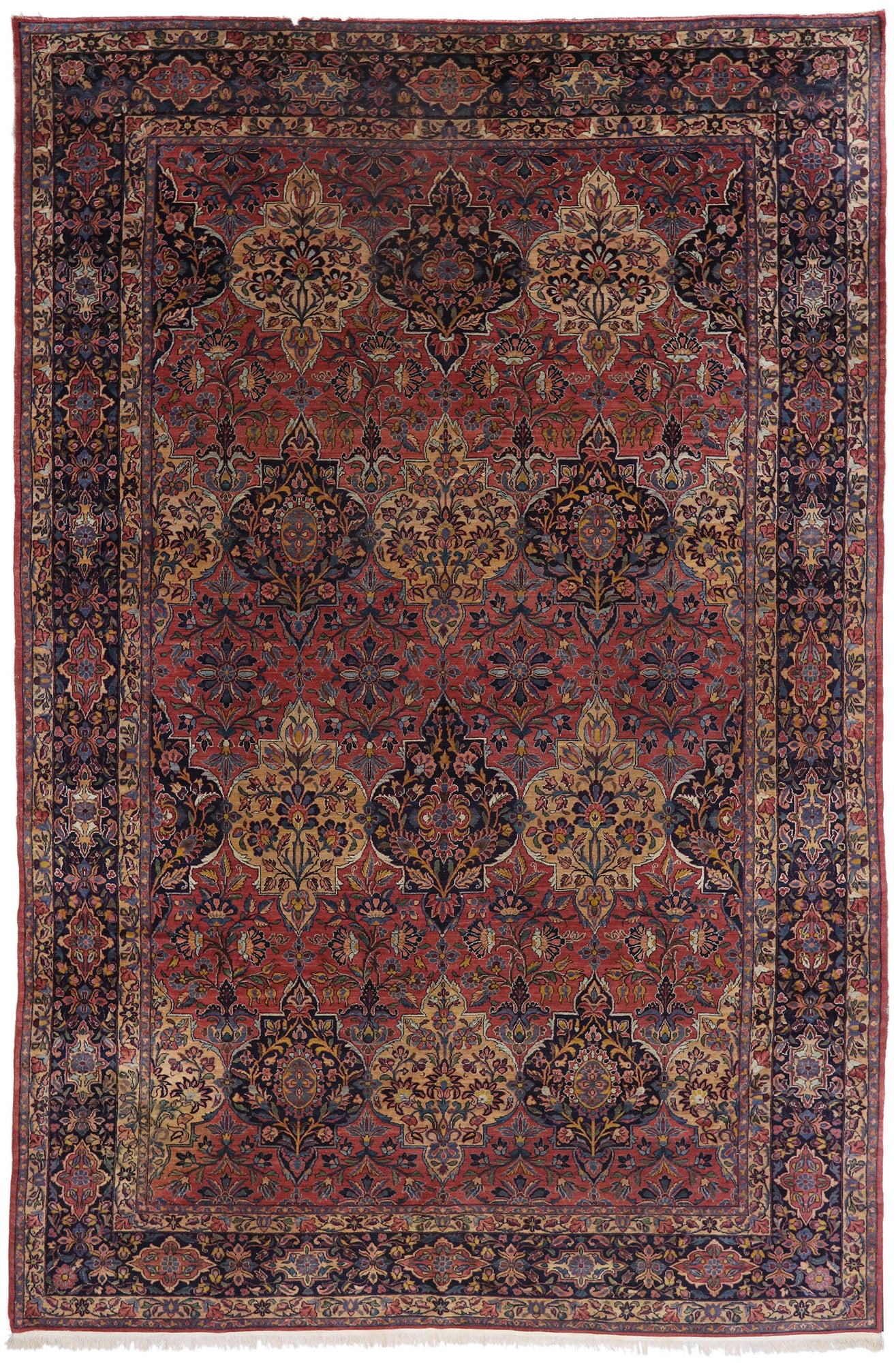 12 x 17 - Red Antique Persian Lilihan Rug - 77565