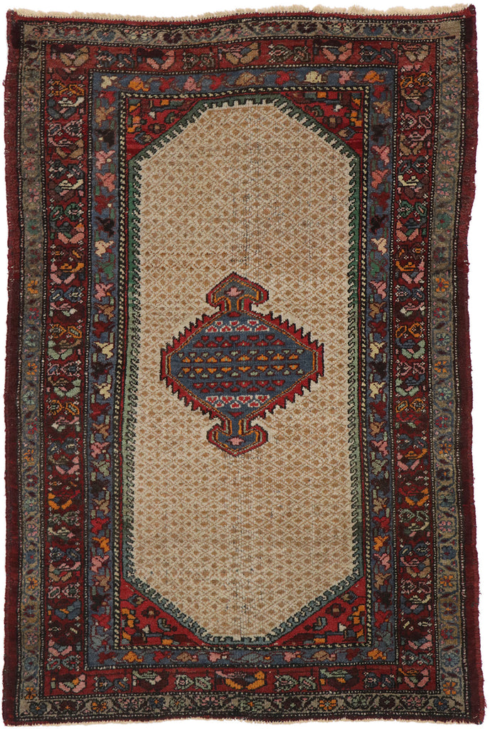 4 x 6 - Brown Antique Persian Hamadan Rug - 77568