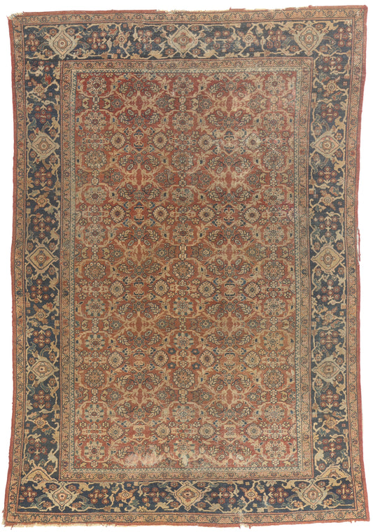 8 x 12 - Rust Antique Persian Mahal Rug - 77572