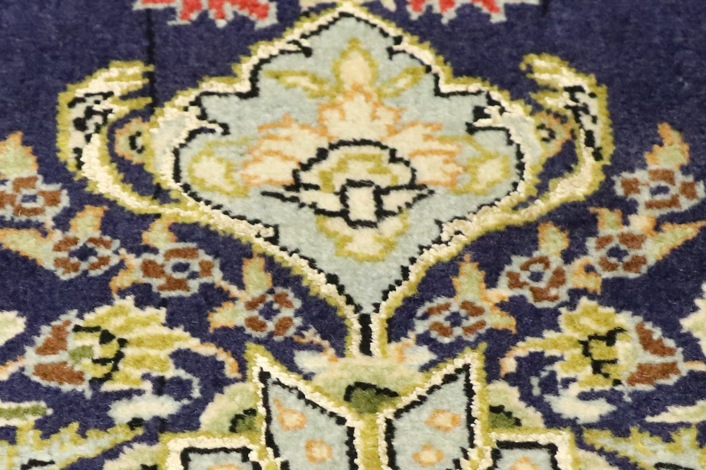 2 x 2 - Navy Blue Vintage Persian Kerman Rug - 77578
