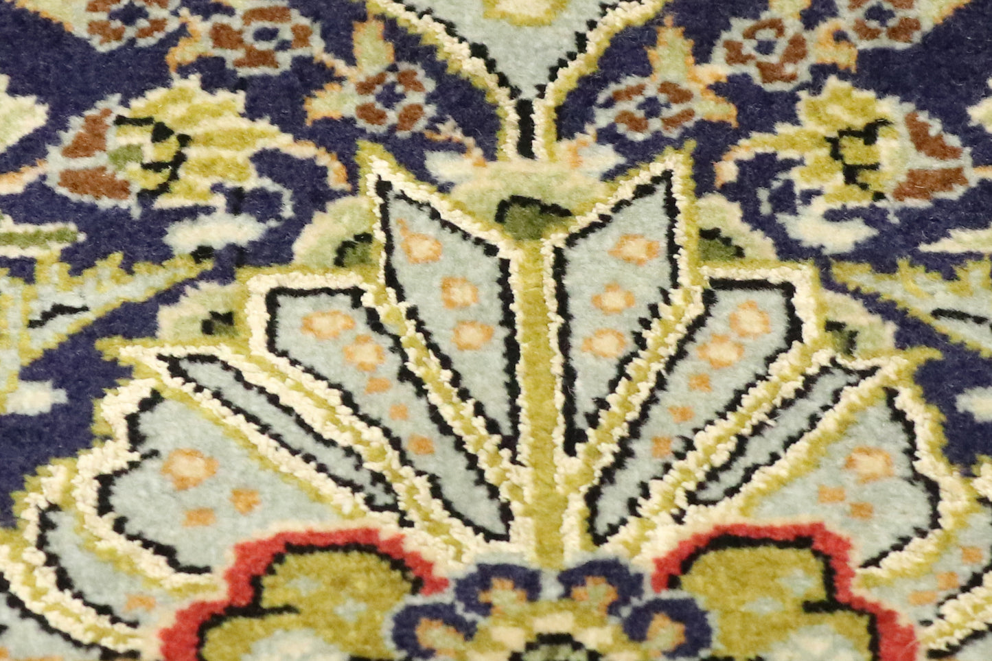 2 x 2 - Navy Blue Vintage Persian Kerman Rug - 77578