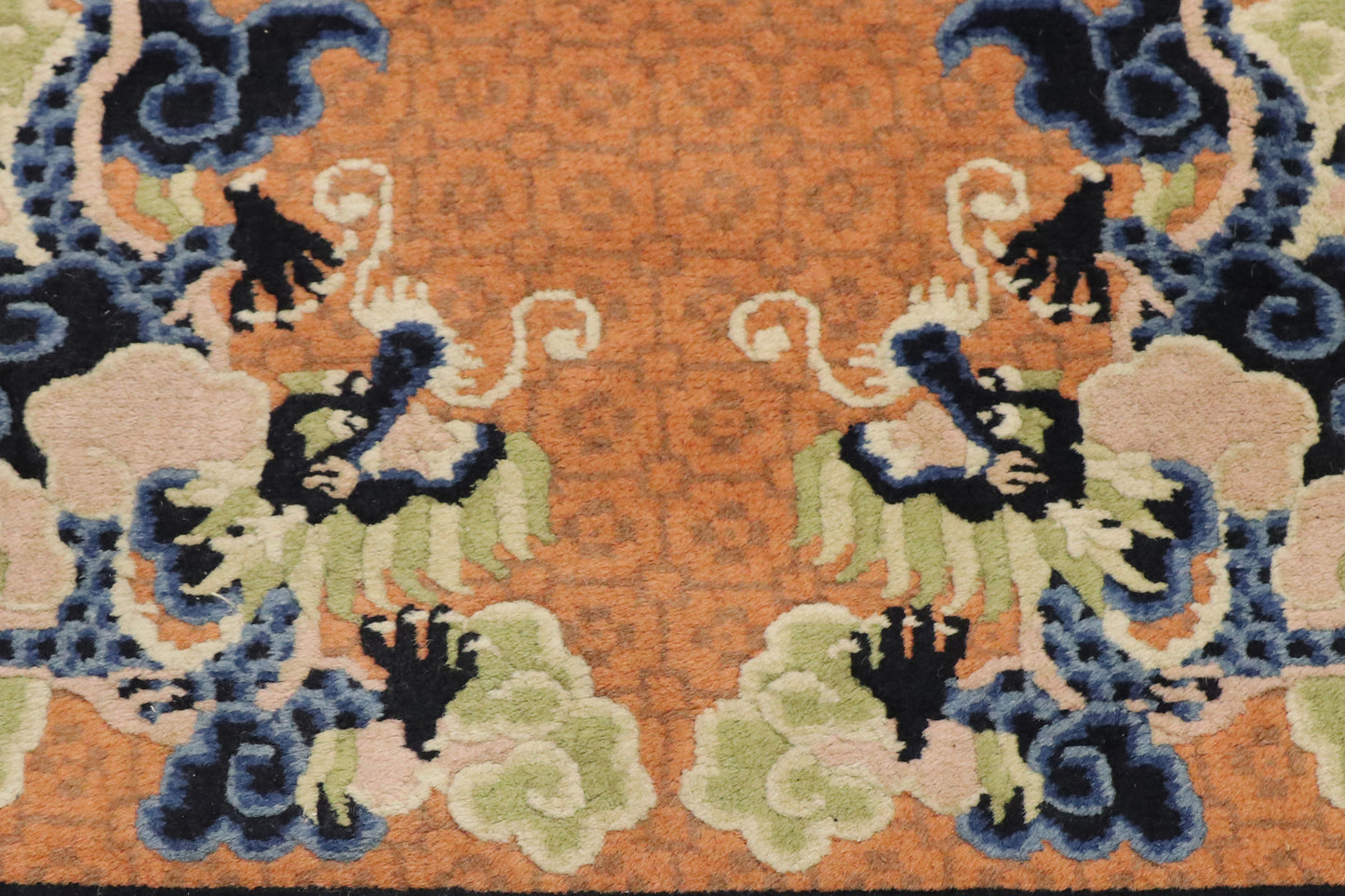 3 x 5 - Orange Antique Chinese Art Deco Rug - 77589