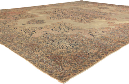 10 x 13 - Beige Antique Persian Kerman Rug - 77627