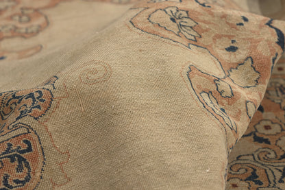 10 x 13 - Beige Antique Persian Kerman Rug - 77627