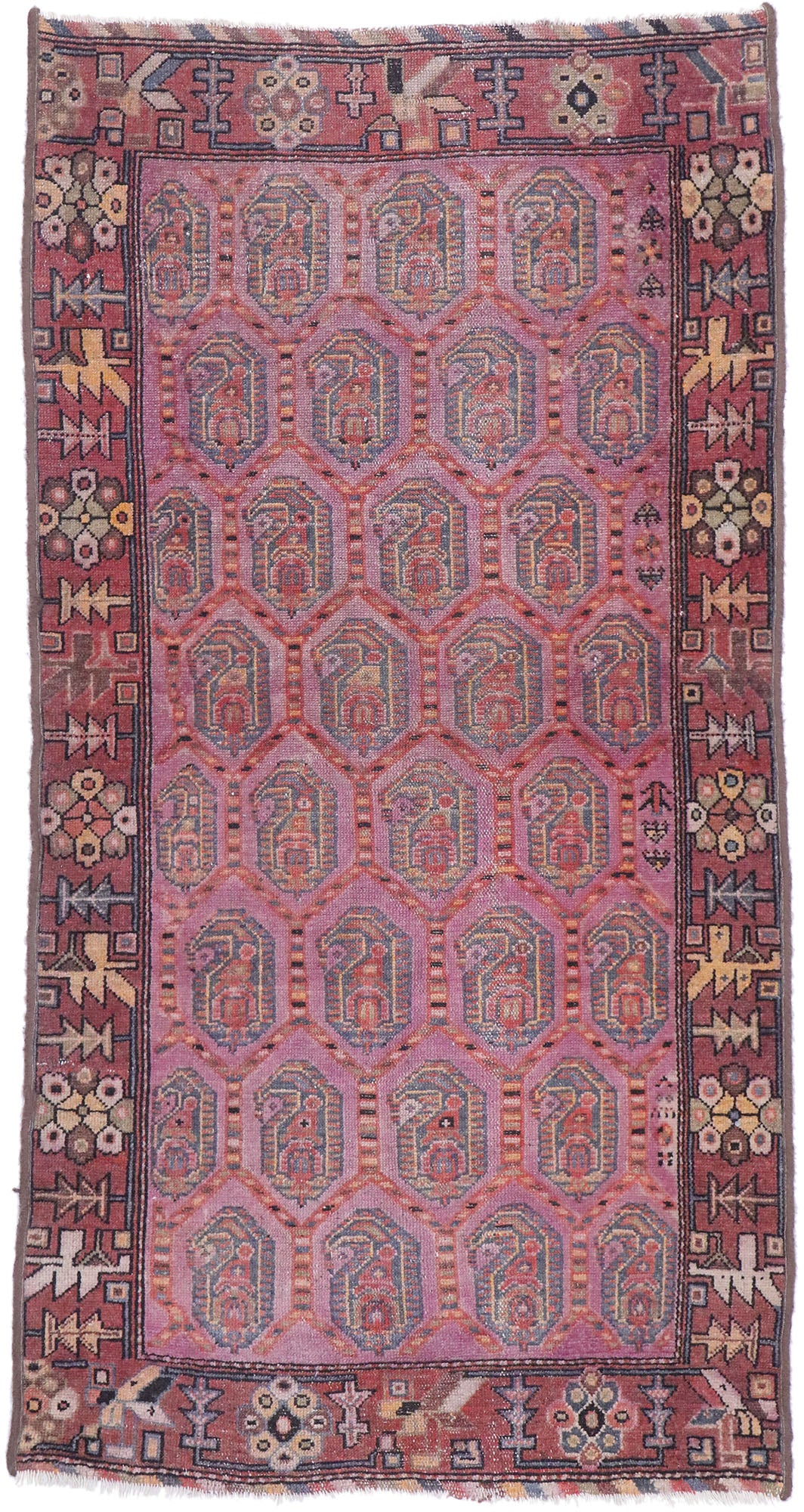 3 x 6 - Purple Antique Persian Malayer Rug - 77635