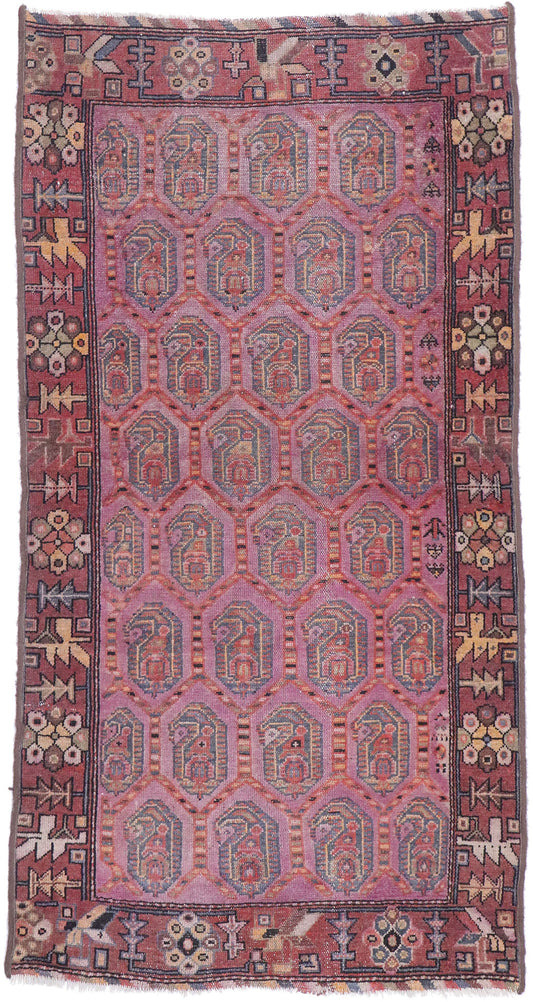 3 x 6 - Purple Antique Persian Malayer Rug - 77635