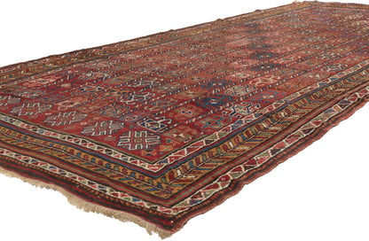 6 x 13 - Red Antique Afghani Bashir Rug - 78010