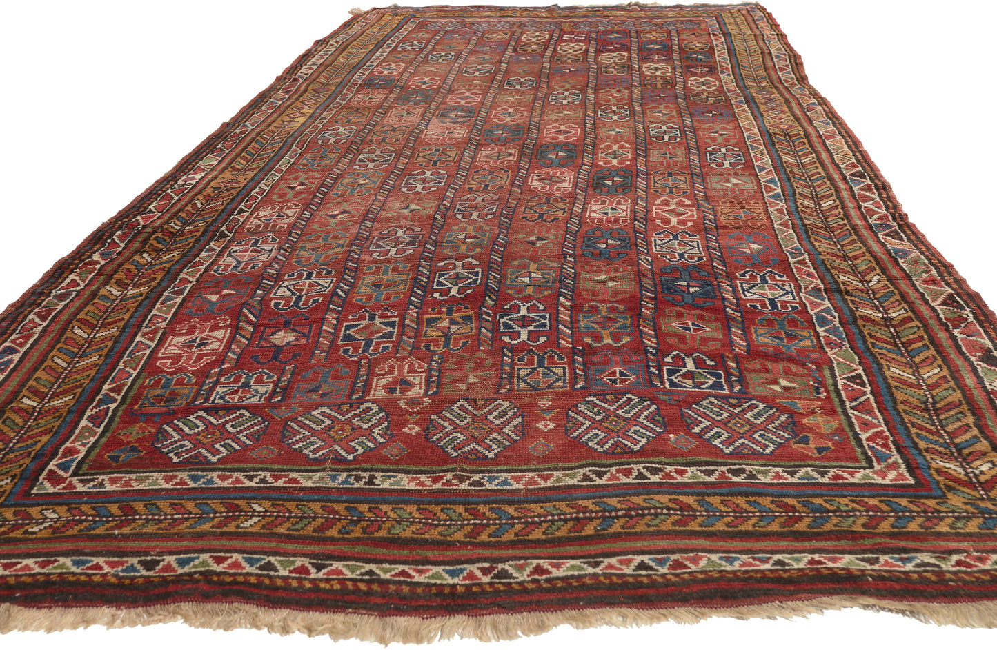 6 x 13 - Red Antique Afghani Bashir Rug - 78010