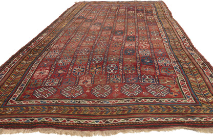 6 x 13 - Red Antique Afghani Bashir Rug - 78010