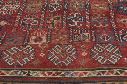 6 x 13 - Red Antique Afghani Bashir Rug - 78010