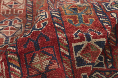 6 x 13 - Red Antique Afghani Bashir Rug - 78010