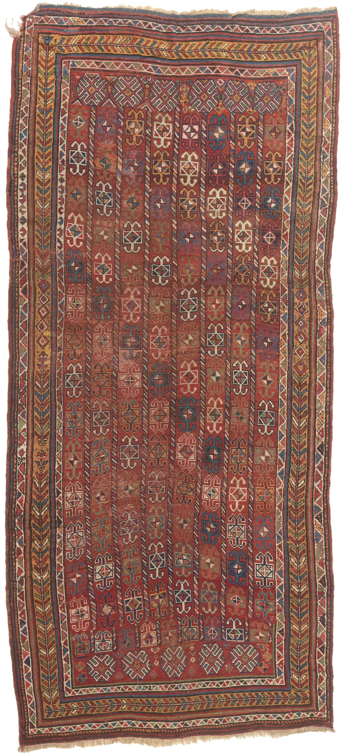 6 x 13 - Red Antique Afghani Bashir Rug - 78010