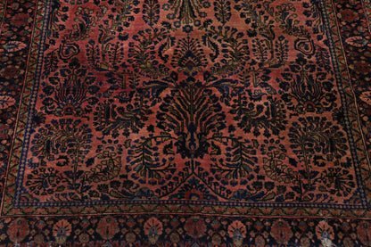 4 x 7 - Rust Antique Persian Sarouk Rug - 78029