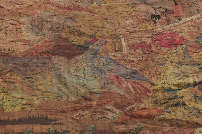 4 x 6 - Brown Antique French Tapestry Rug - 78236