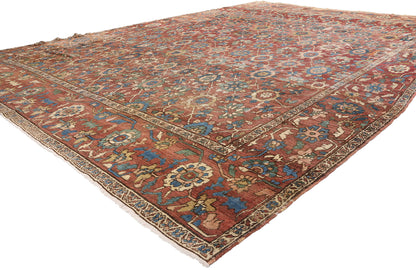 11 x 15 - Red Antique Persian Bakshaish Rug - 78290