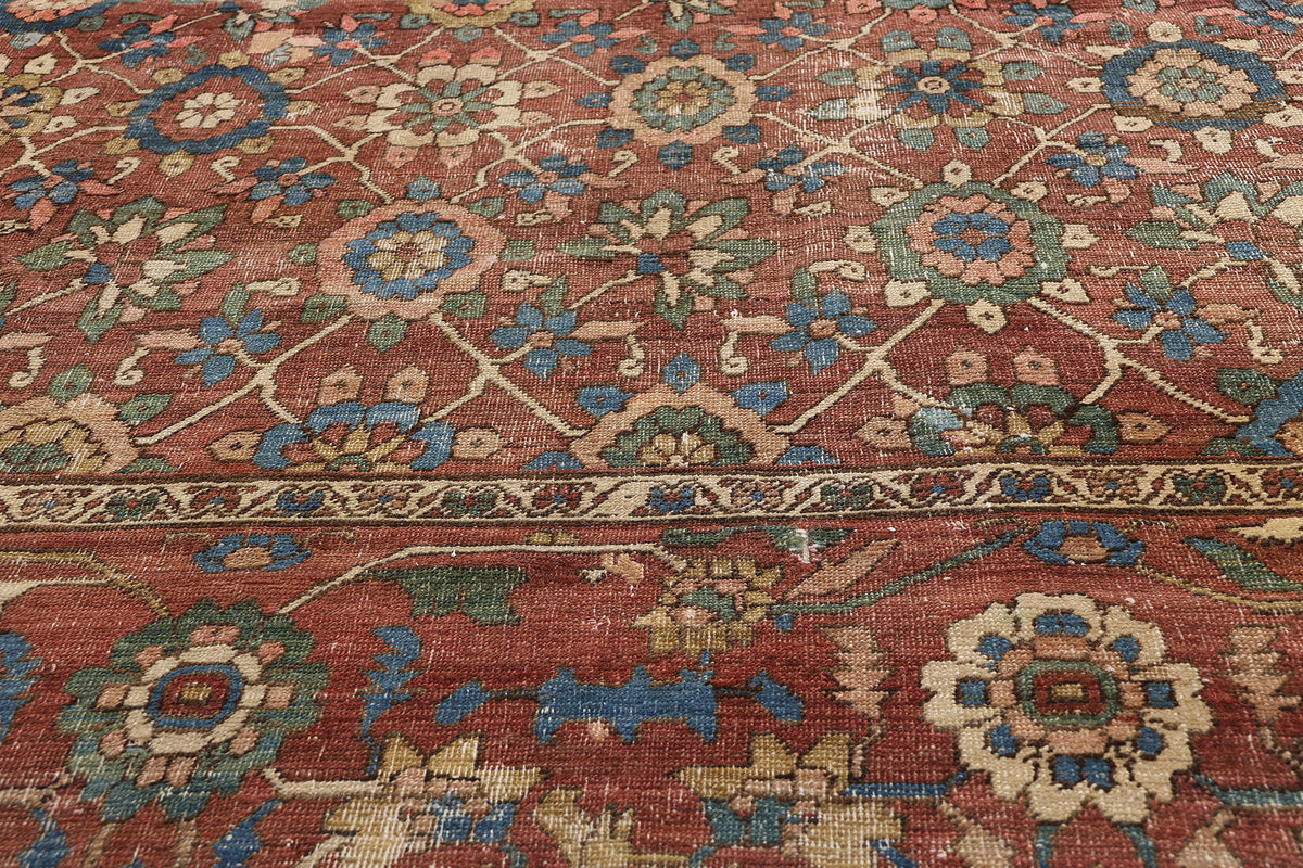 11 x 15 - Red Antique Persian Bakshaish Rug - 78290