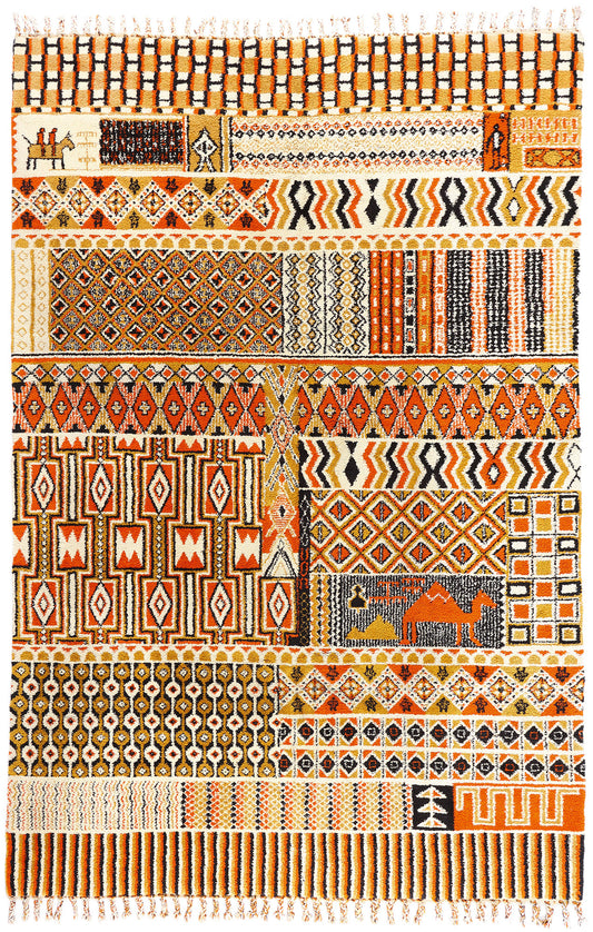 12 x 18 Multicolor Vintage Taznakht Moroccan Rug 78296