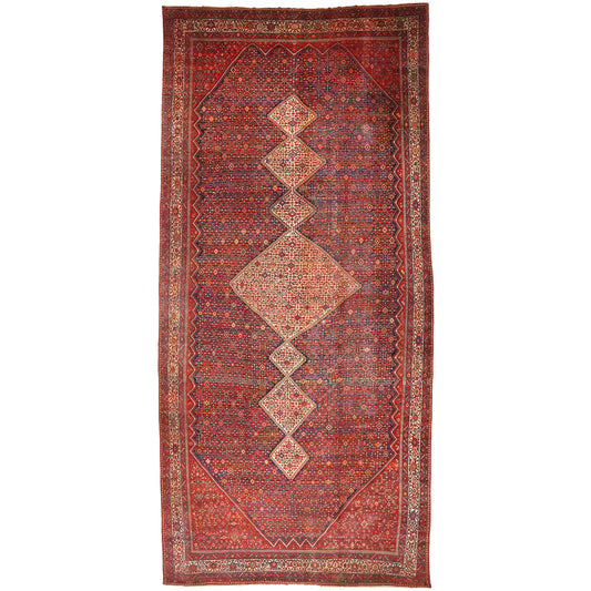 4 x 29 Red Antique Persian Malayer Rug 78324