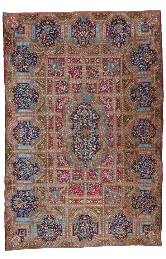 11 x 17 - Red Vintage Persian Kerman Rug - 78342