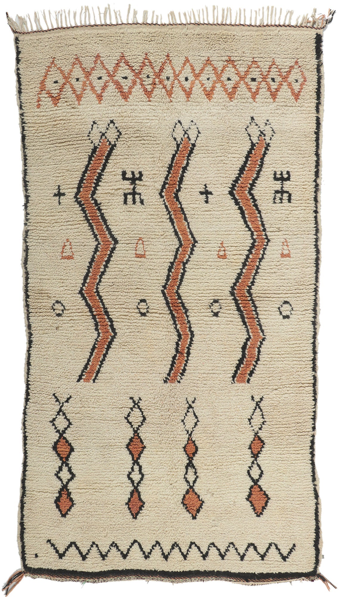 4 x 7 - Beige Vintage Moroccan Rug - 78401