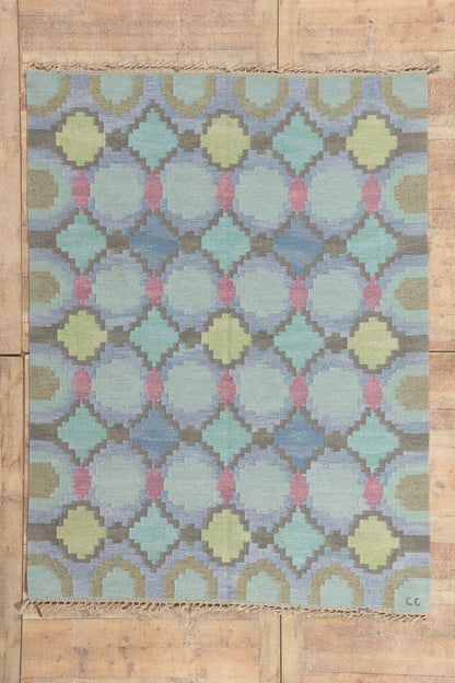 6 x 8 - Blue Vintage Swedish Rug - 78470