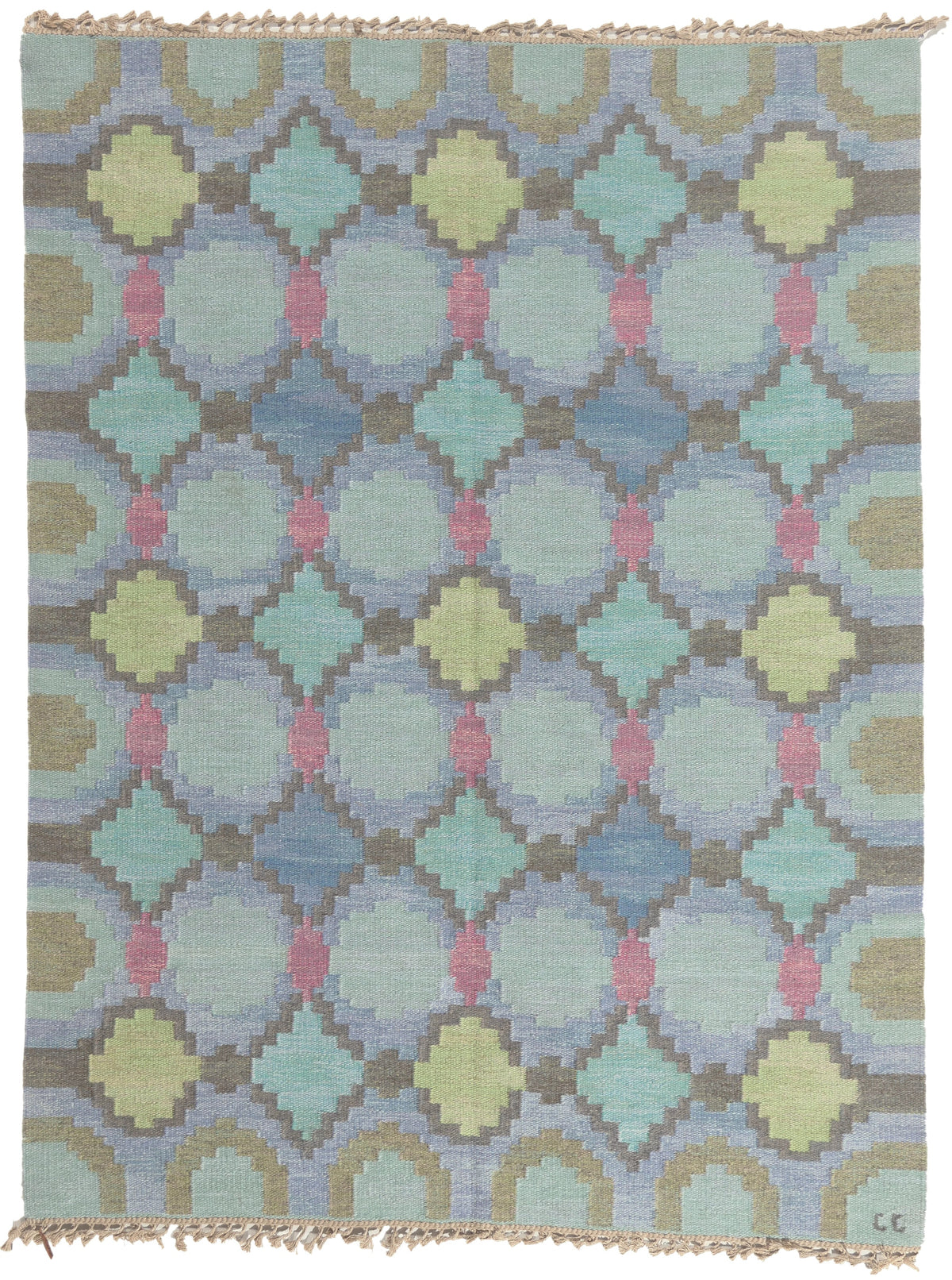 6 x 8 - Blue Vintage Swedish Rug - 78470