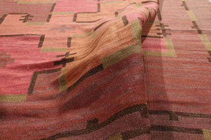 7 x 10 - Pink Vintage Finnish Rollakan Rug - 78476