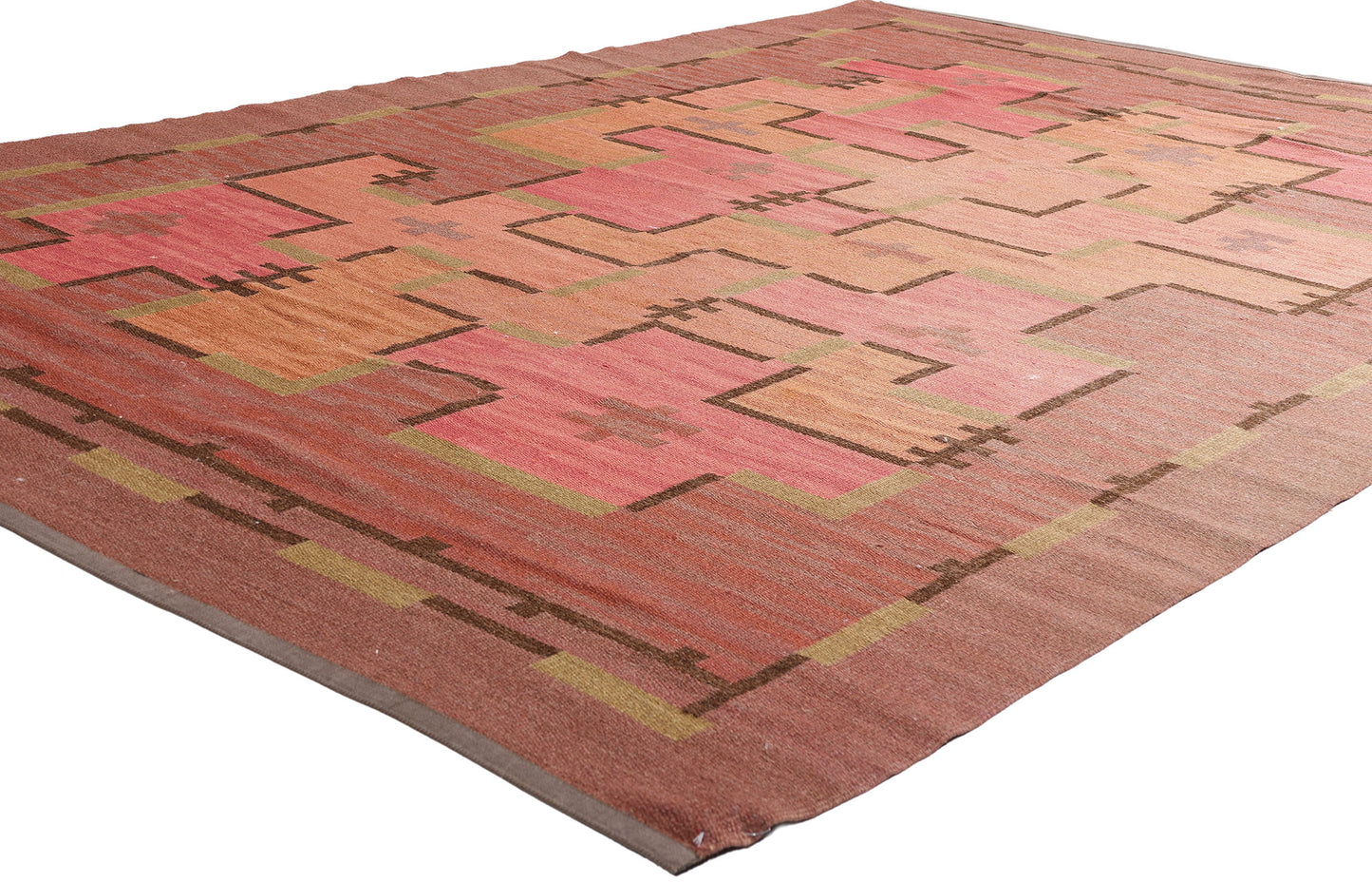 7 x 10 - Pink Vintage Finnish Rollakan Rug - 78476