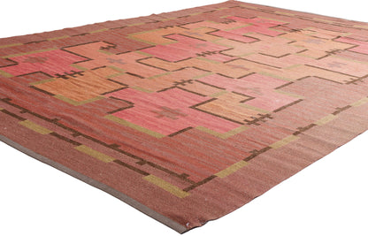 7 x 10 - Pink Vintage Finnish Rollakan Rug - 78476