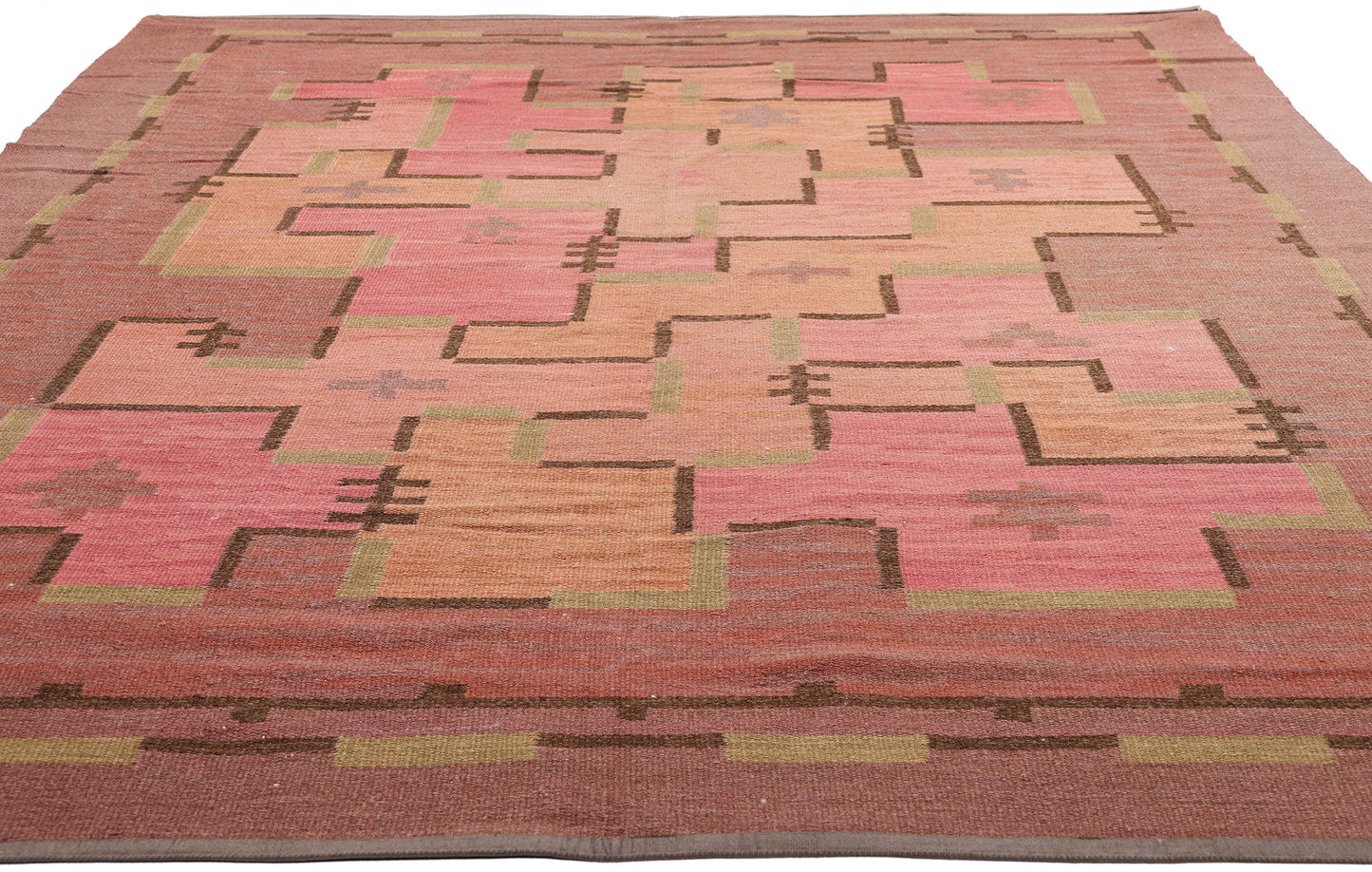 7 x 10 - Pink Vintage Finnish Rollakan Rug - 78476