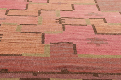 7 x 10 - Pink Vintage Finnish Rollakan Rug - 78476
