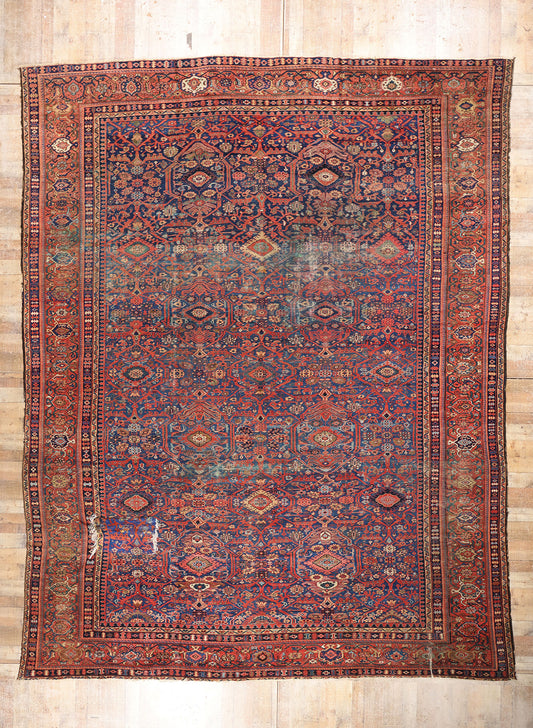 13 x 17 Blue Antique Persian Sultanabad Rug 78920