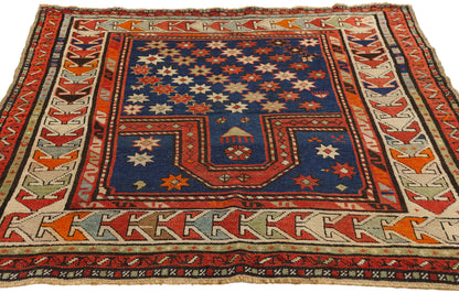 3 x 4 Antique Caucasian Kazak Prayer Rug 78977