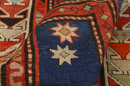3 x 4 Antique Caucasian Kazak Prayer Rug 78977