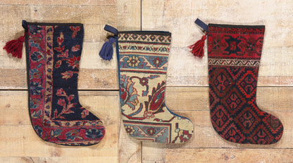 1 x 2 Antique Rug Christmas Stocking 79110