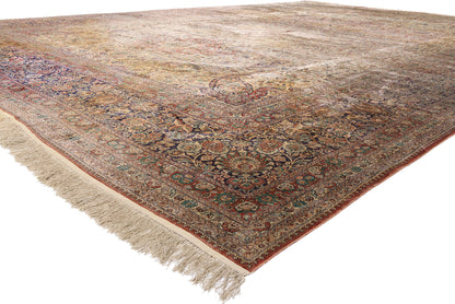 14 x 20 - Beige Vintage Chinese Qum Rug - 79158