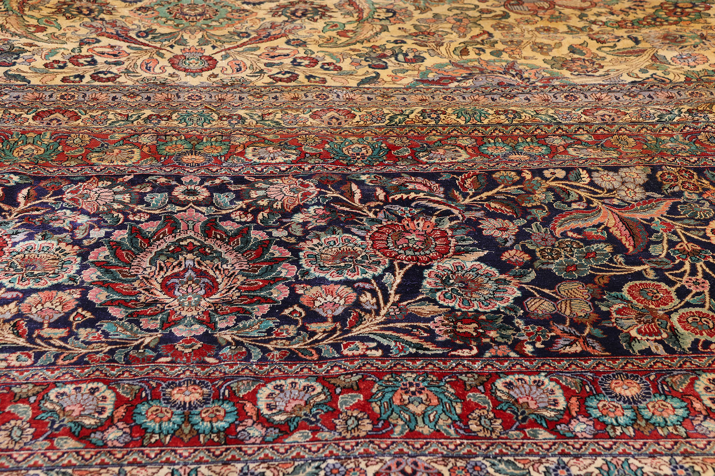 14 x 20 - Beige Vintage Chinese Qum Rug - 79158