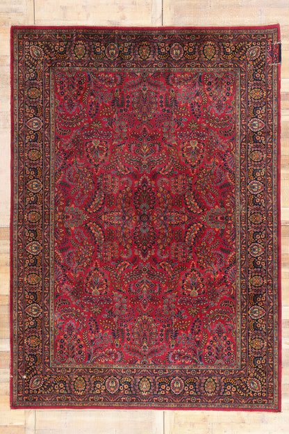9 x 12 - Red Vintage Machine Made Rug - 79189