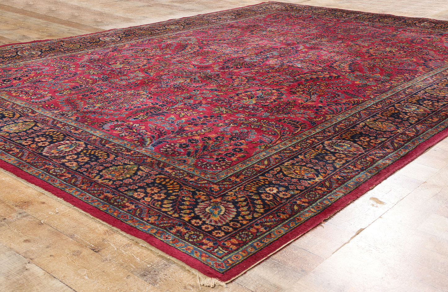 9 x 12 - Red Vintage Machine Made Rug - 79189