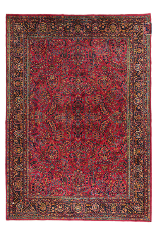9 x 12 - Red Vintage Machine Made Rug - 79189