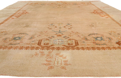 11 x 16 Rust Antique Turkish Oushak Rug 79278