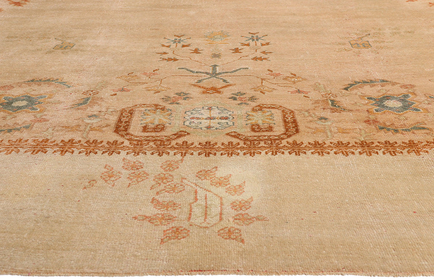 11 x 16 Rust Antique Turkish Oushak Rug 79278