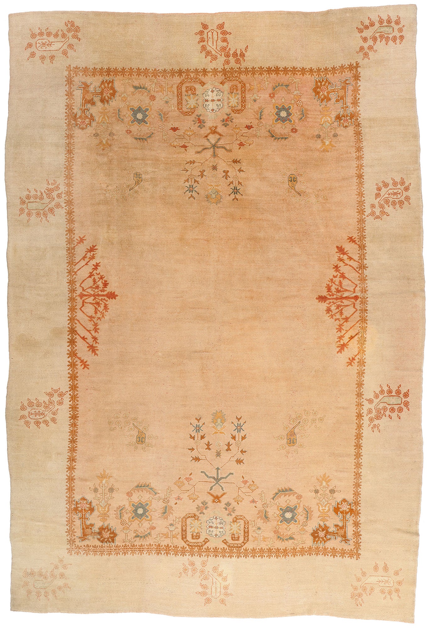 11 x 16 Rust Antique Turkish Oushak Rug 79278