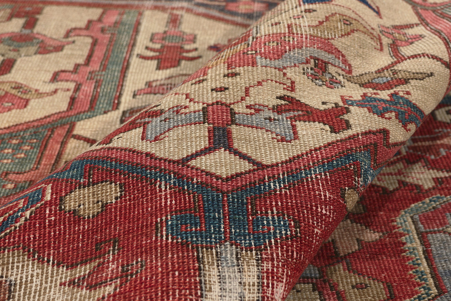 11 x 15 Red Antique Persian Serapi Rug 79290