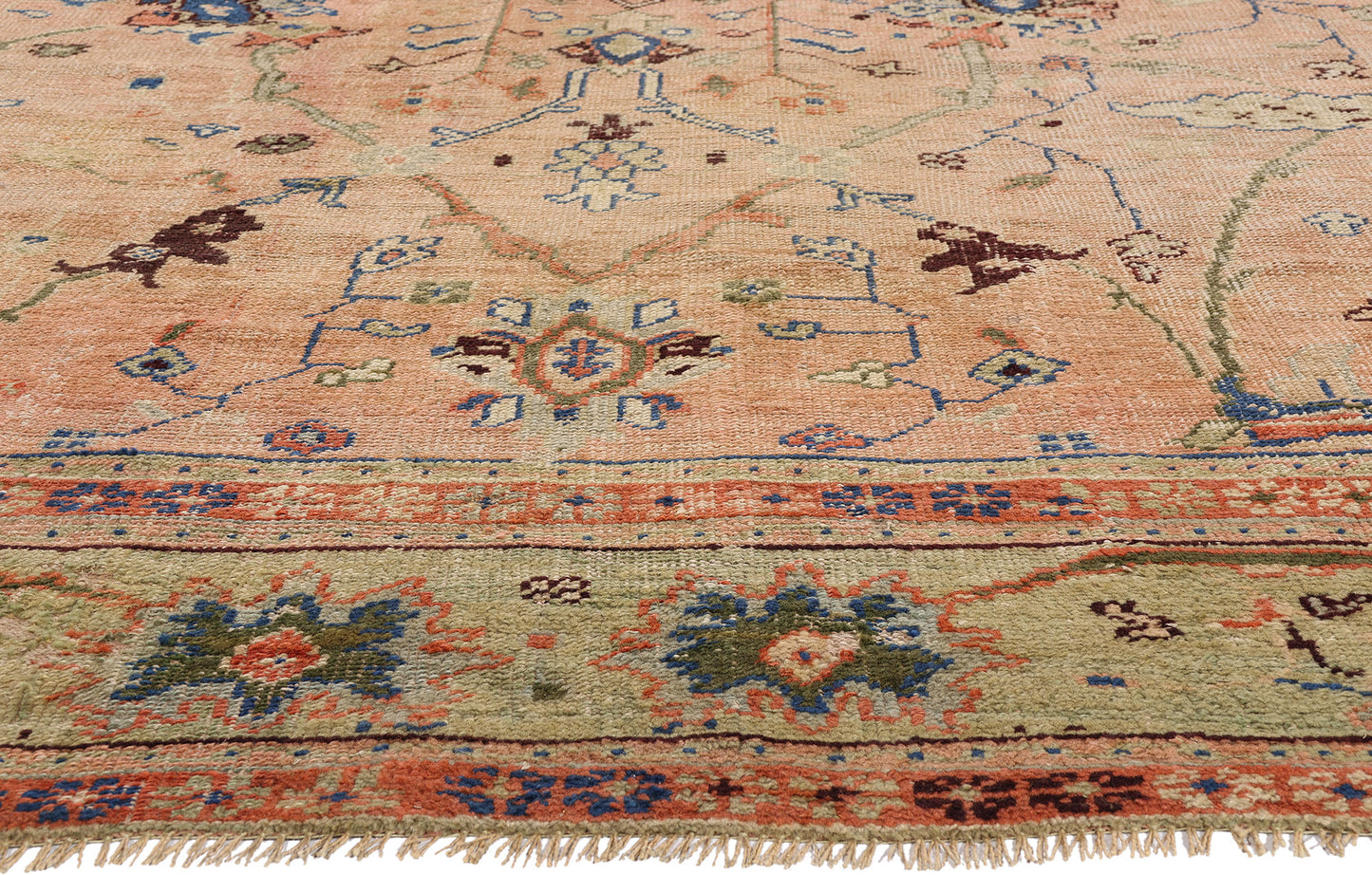 11 x 14 - Peach Antique Oushak Rug - 79291