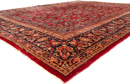 14 x 17 - Red Antique Sarouk Rug - 79351