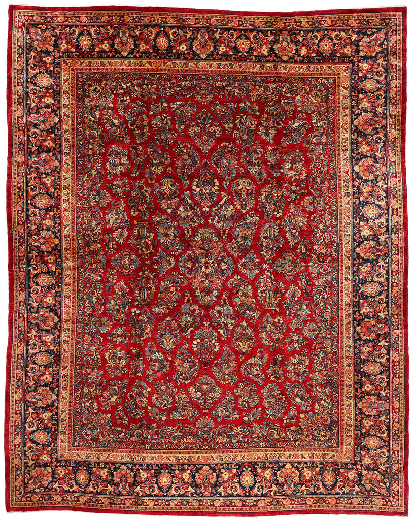 14 x 17 - Red Antique Sarouk Rug - 79351