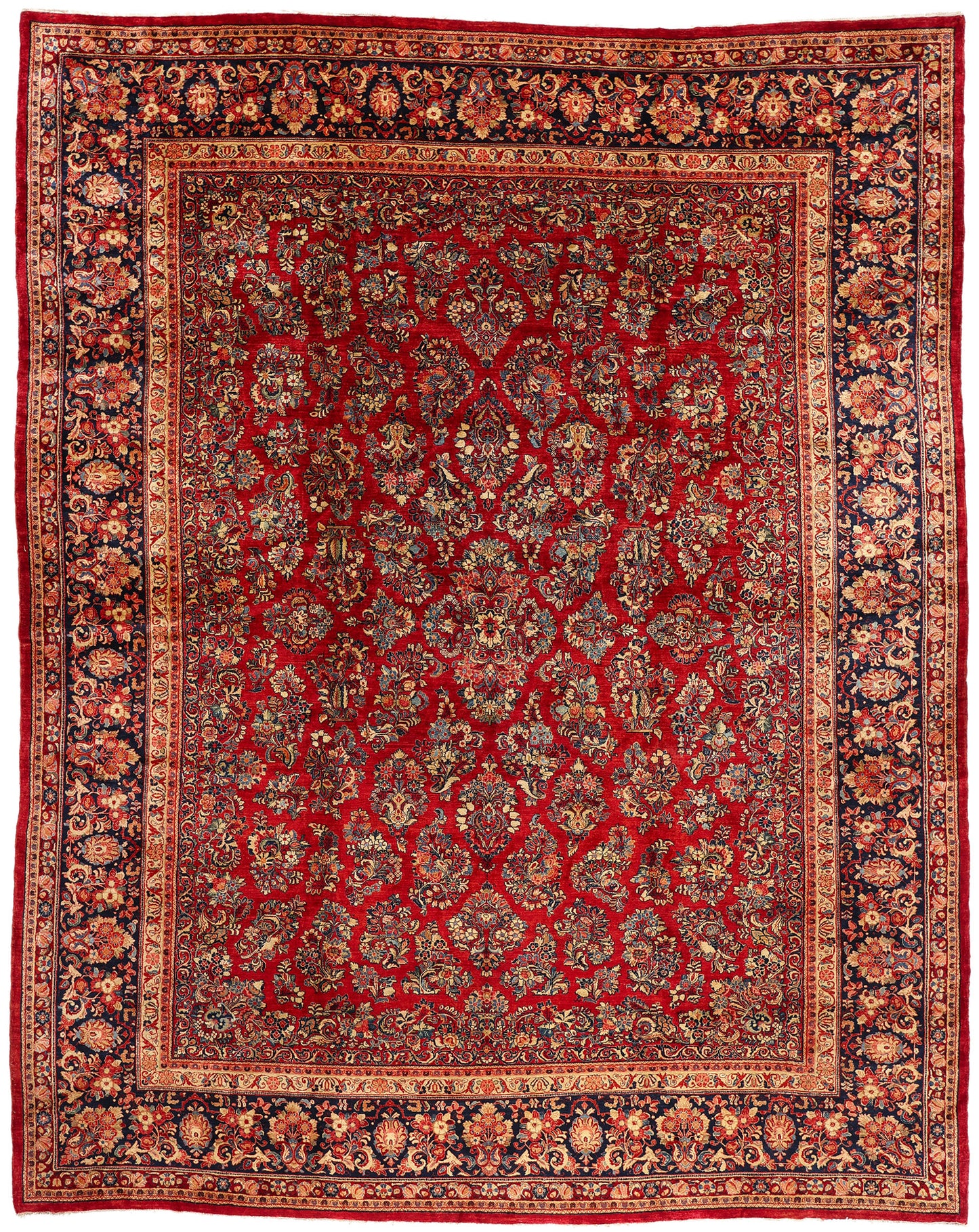 14 x 17 - Red Antique Sarouk Rug - 79351