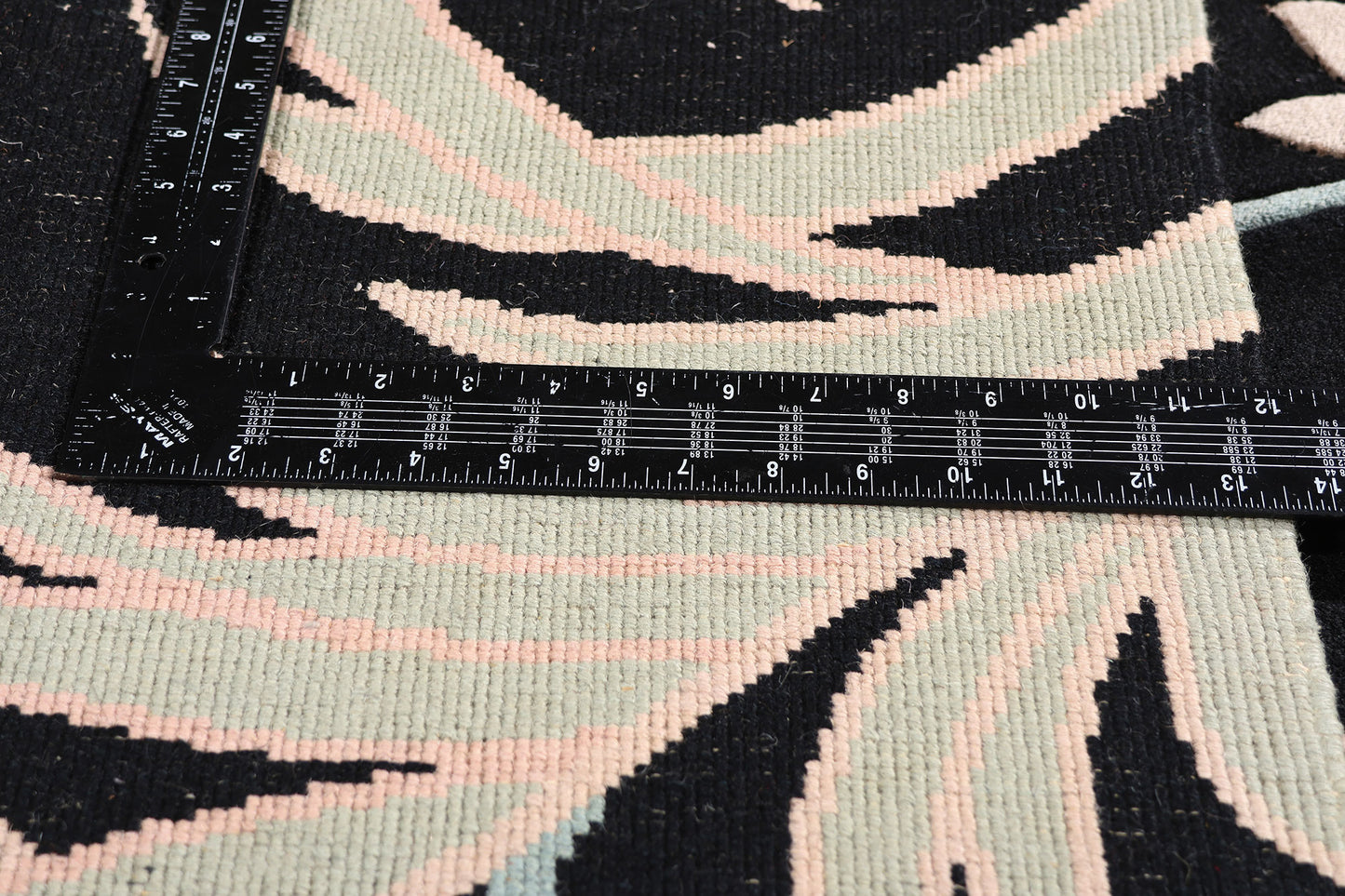 9 x 12 - Black Vintage Art Deco Rug - 79352